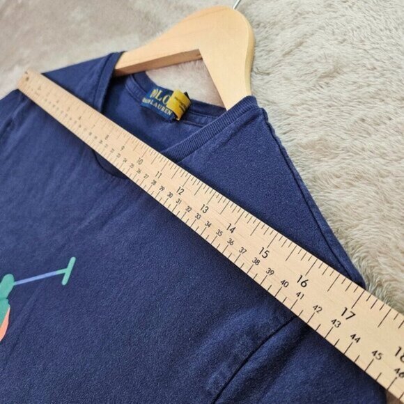 Polo Ralph Lauren 26/1 JERSEY-SSL-TSH Big Pony Logo Mens Size M Blue T-Shirt - Picture 6 of 11